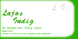lajos indig business card